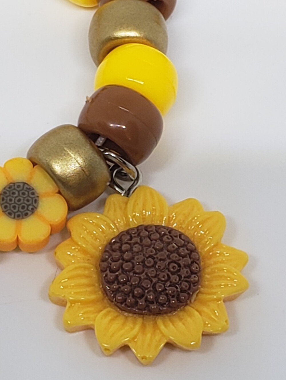 Handmade Sunflower Raver Stackable Kandi Bracelets - Picture 3 of 3